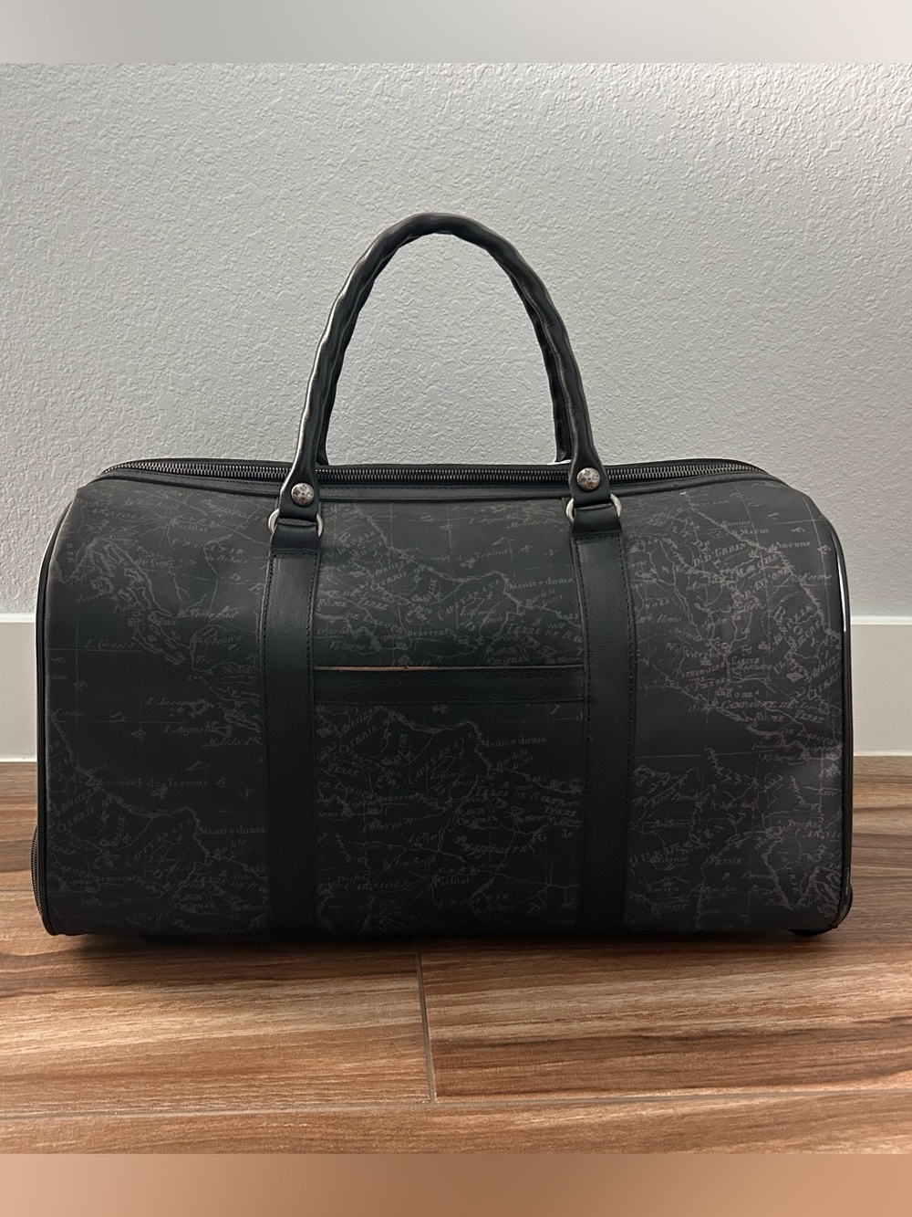 Patricia Nash Avola Trolley Duffel in Black Map - Rolling luggage weekender bag - Picture 4 of 16